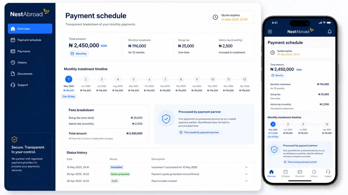 Pay — NestAbroad